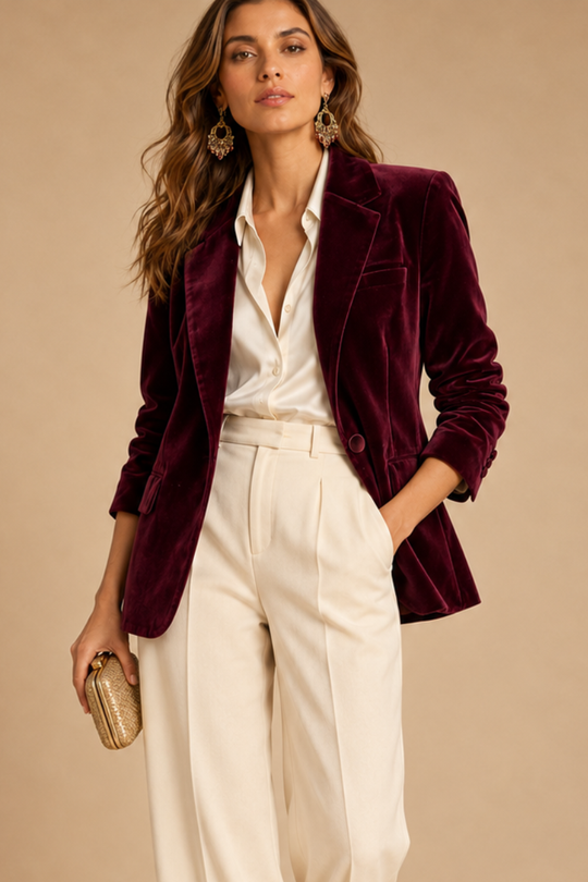 BLAZER FRAMED MAGENTA
