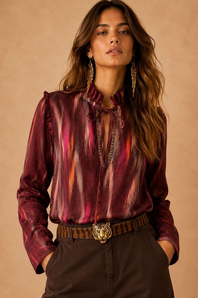 *PREVENTA* BLUSA ANTIQUE BURDEO
