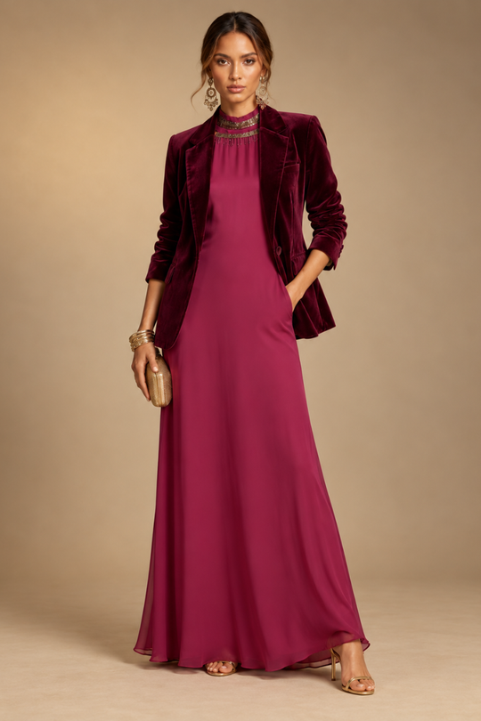BLAZER FRAMED MAGENTA