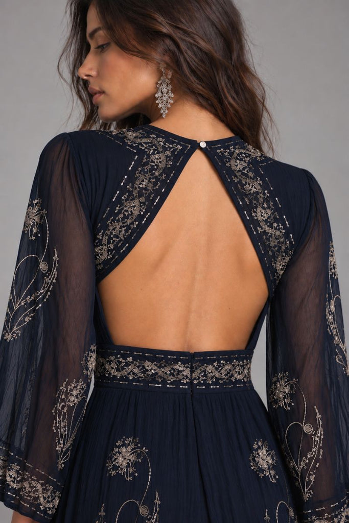 *PREVENTA* VESTIDO MAXI SONIC AZUL MARINO