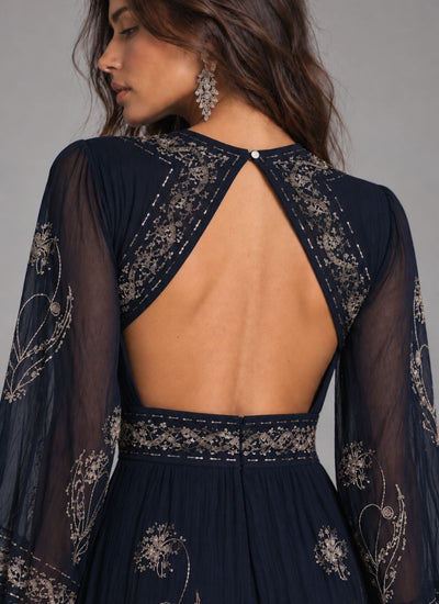 *PREVENTA* VESTIDO MAXI SONIC AZUL MARINO