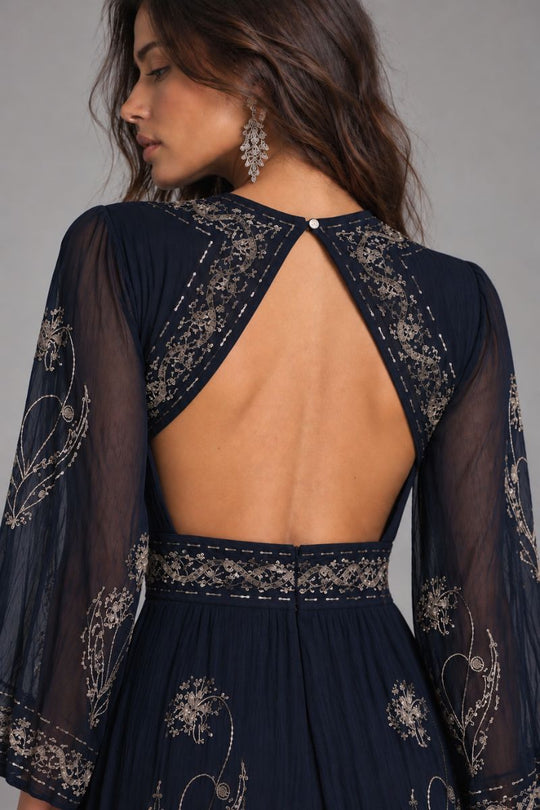*PREVENTA* VESTIDO MAXI SONIC AZUL MARINO