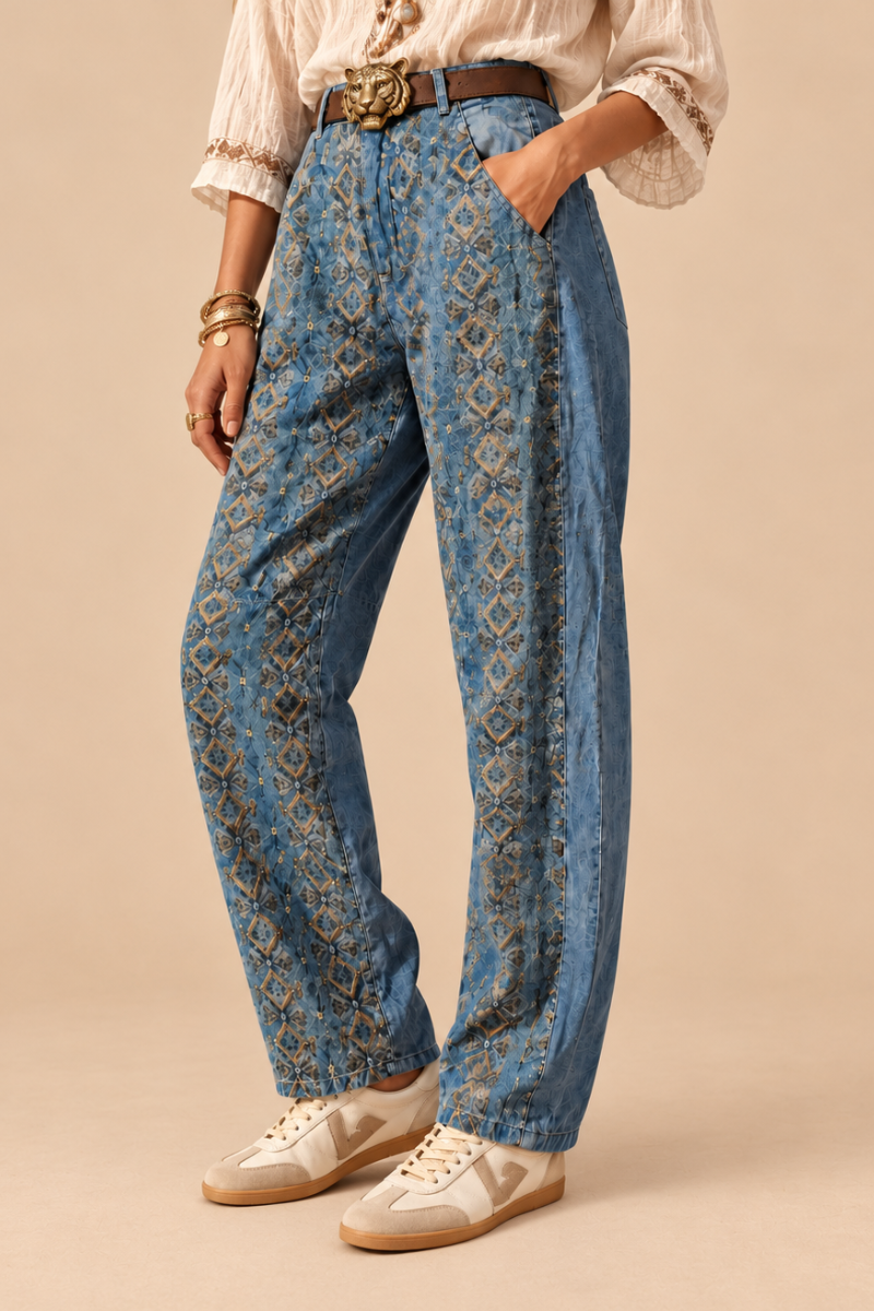 PANTALON DENIM BAGGY AZUL