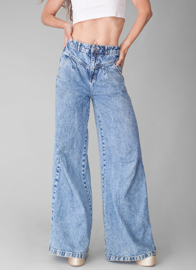 PANTALON NINA DENIM AZUL