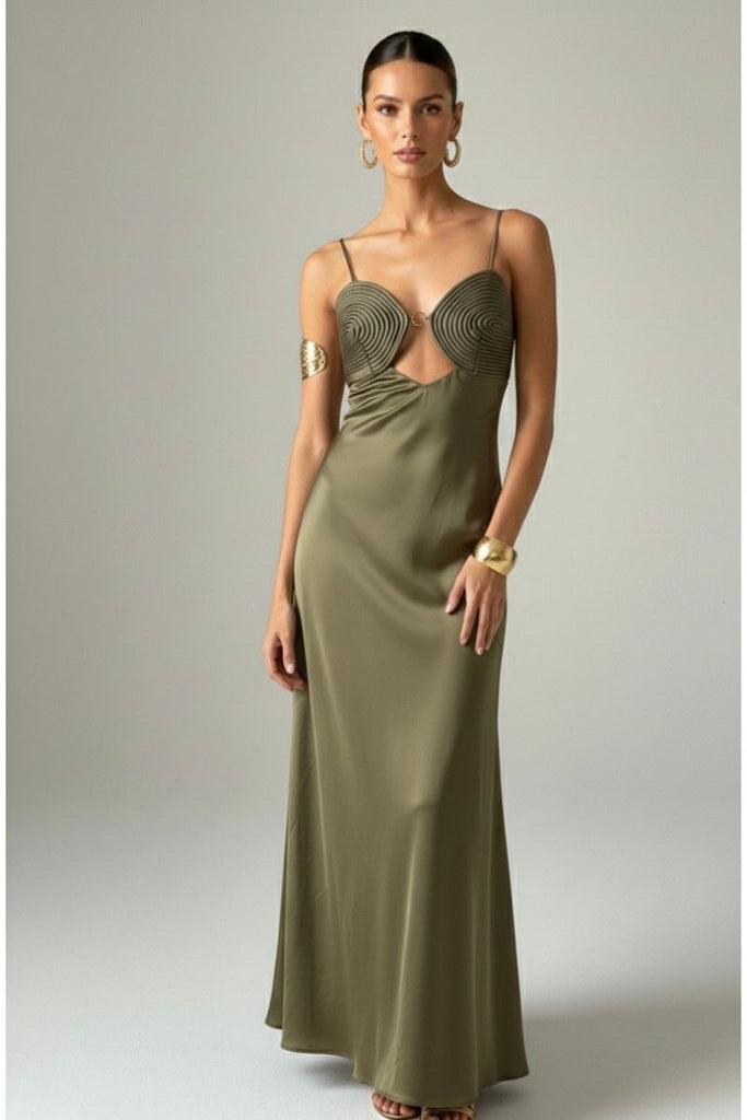 VESTIDO MAXI STORM VERDE OLIVA