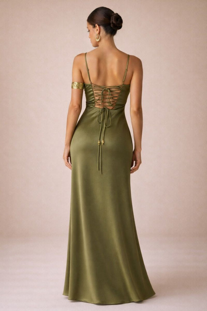 VESTIDO MAXI STORM VERDE OLIVA