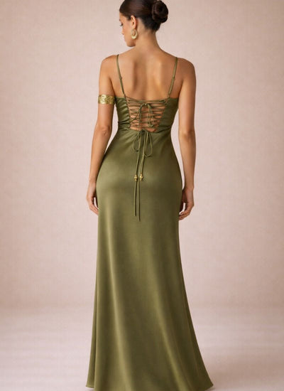 VESTIDO MAXI STORM VERDE OLIVA