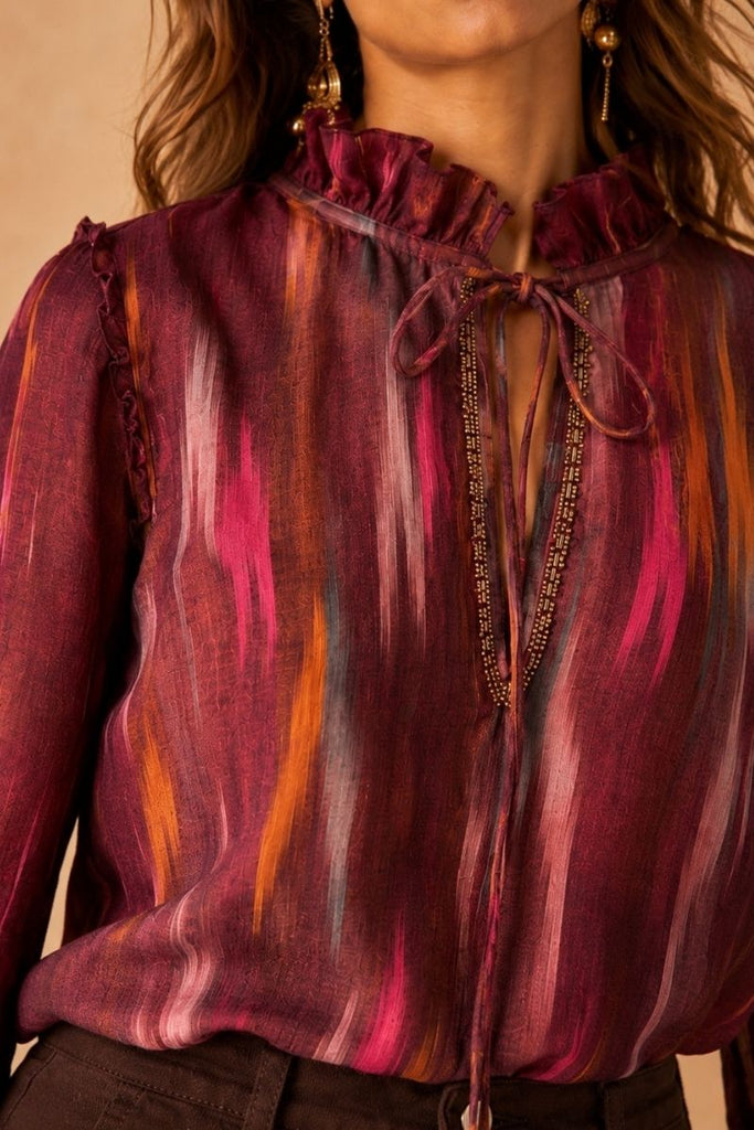 *PREVENTA* BLUSA ANTIQUE BURDEO