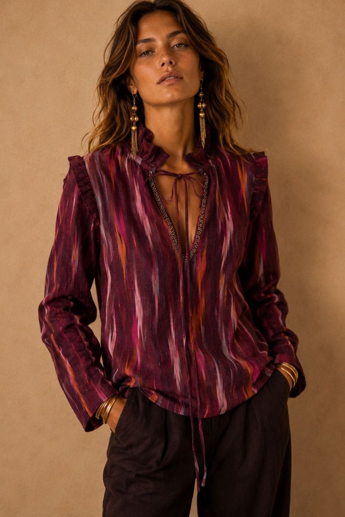 *PREVENTA* BLUSA ANTIQUE BURDEO