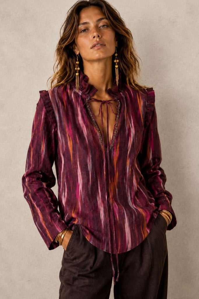 *PREVENTA* BLUSA ANTIQUE BURDEO