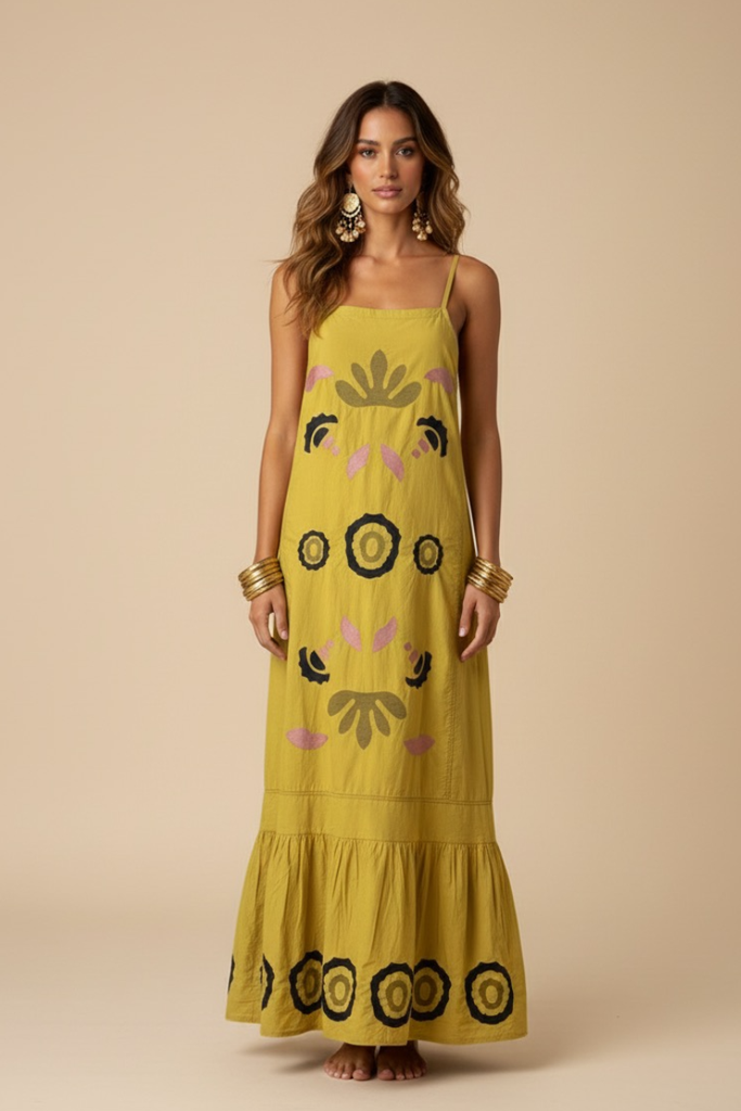 VESTIDO MAXI NARA YELLOW