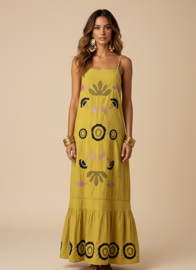VESTIDO MAXI NARA YELLOW