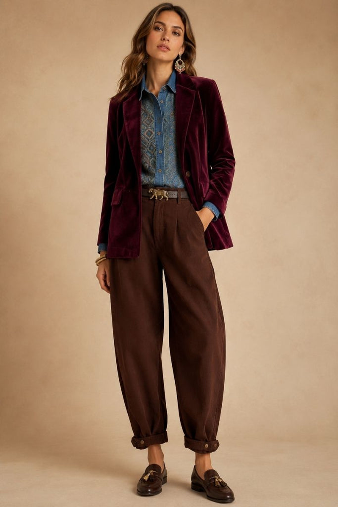 BLAZER FRAMED MAGENTA