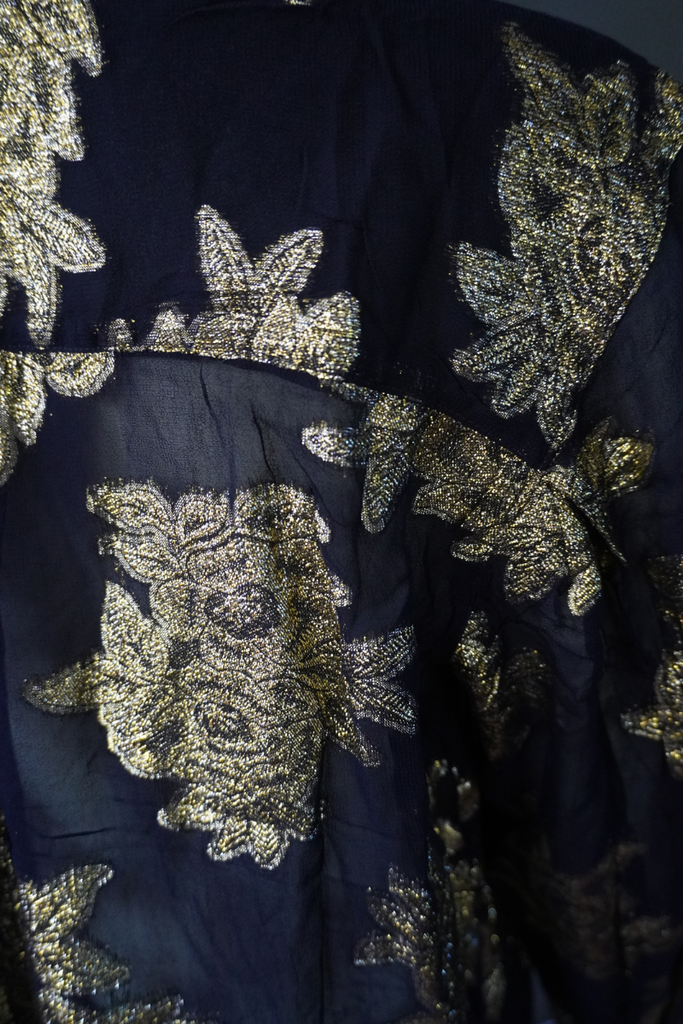 BLUSA LUREX NAVY GOLD