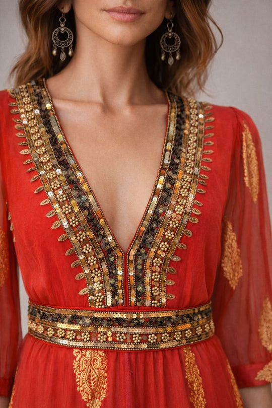 *PREVENTA* VESTIDO MAXI VALENTINA ROJO SUMMER CANDY