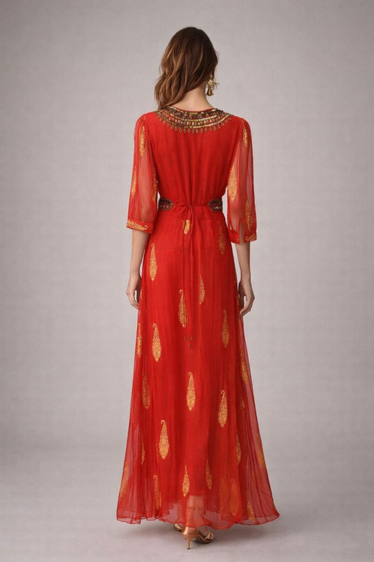 *PREVENTA* VESTIDO MAXI VALENTINA ROJO SUMMER CANDY