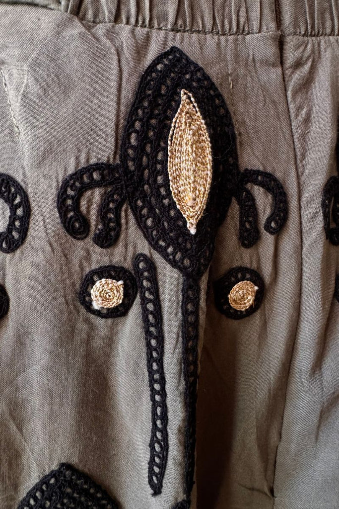 FALDA MAXI GREEK VERDE OLIVA