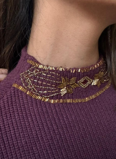 VESTIDO MINI AUBERGINE BURGUNDY