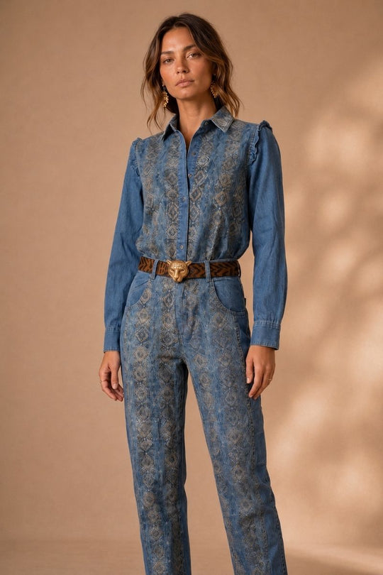 PANTALON DENIM BAGGY AZUL