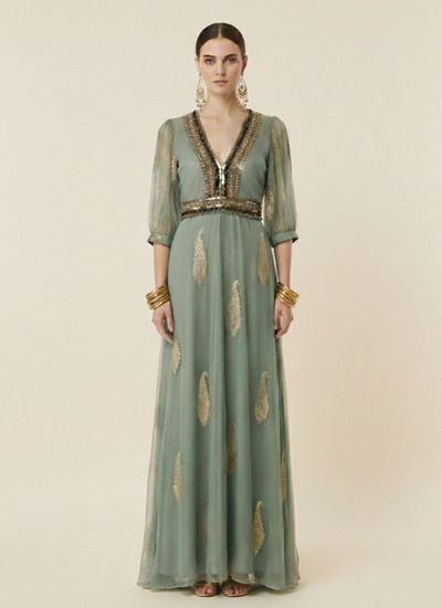 *PREVENTA* VESTIDO MAXI VALENTINA SWEET OIL GREEN