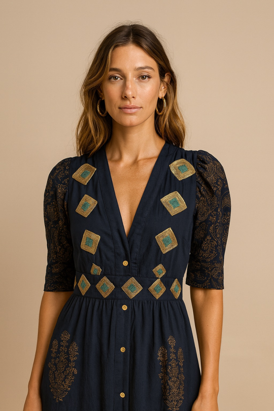 VESTIDO MAXI VALENTINA ORBIT ECLIPSE