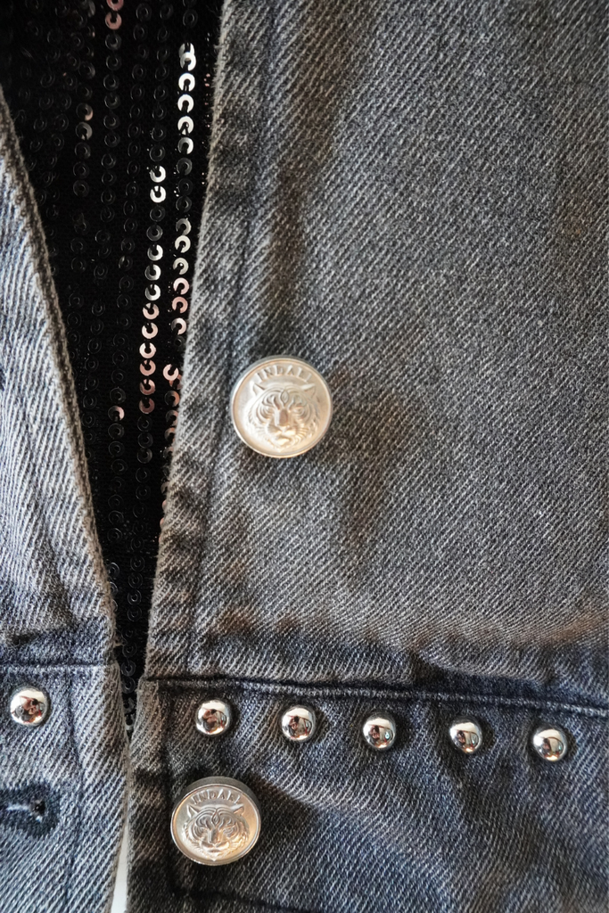 CHAQUETA STATEMENT DENIM NEGRO
