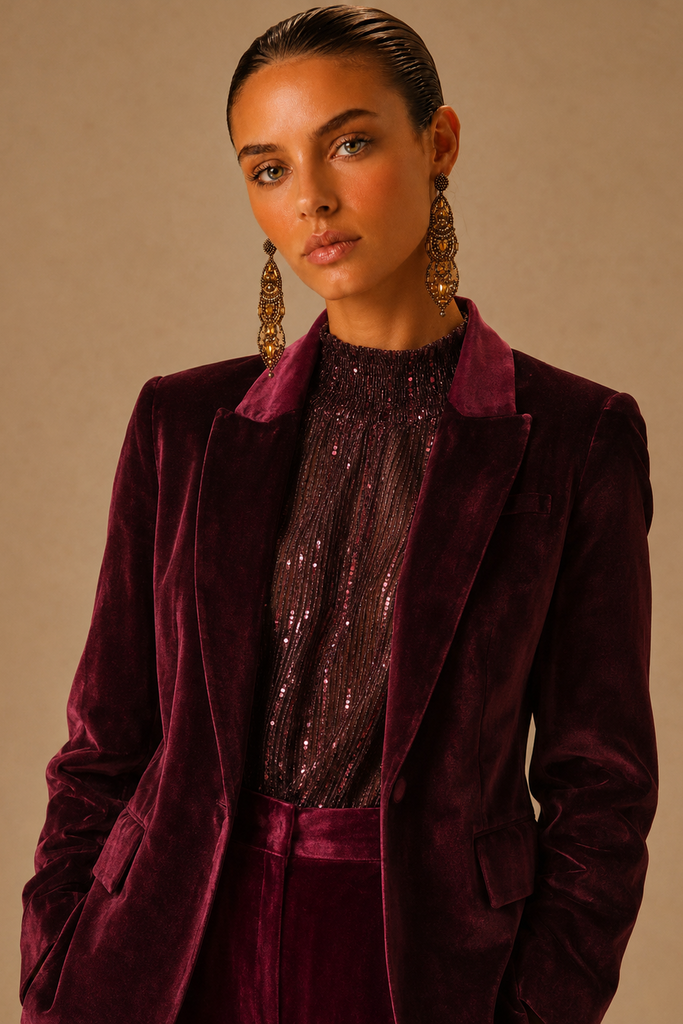BLAZER FRAMED MAGENTA