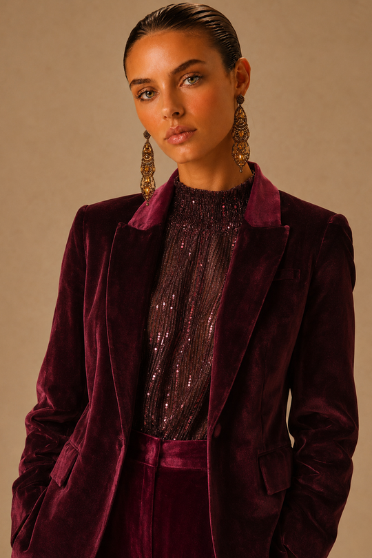 BLAZER FRAMED MAGENTA