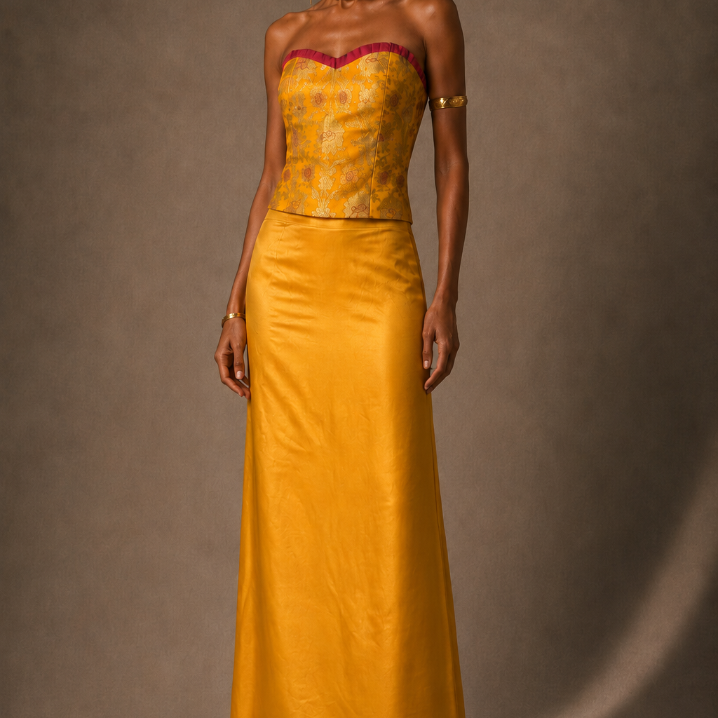 FALDA MAXI ROYAL GOLDEN YELLOW