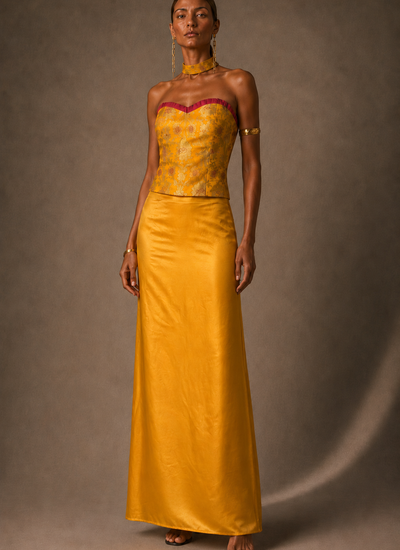 FALDA MAXI ROYAL GOLDEN YELLOW