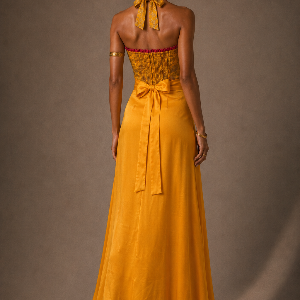 FALDA MAXI ROYAL GOLDEN YELLOW