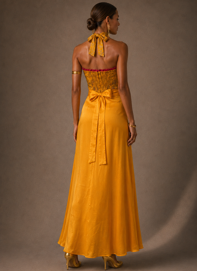 FALDA MAXI ROYAL GOLDEN YELLOW