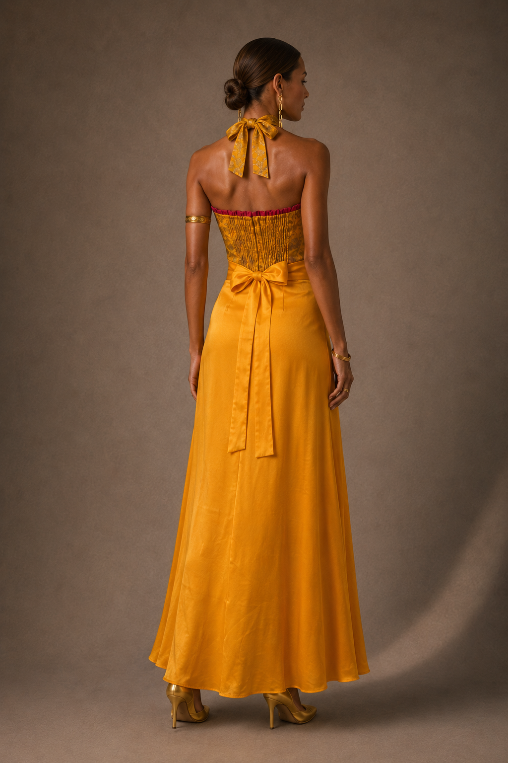 FALDA MAXI ROYAL GOLDEN YELLOW