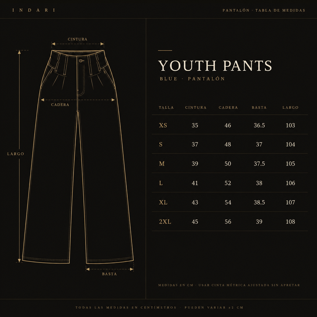 PANTALON YOUTH AZUL