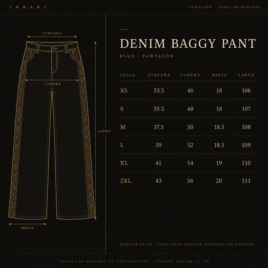 PANTALON DENIM BAGGY AZUL