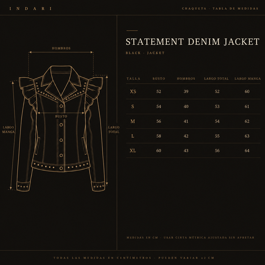 CHAQUETA STATEMENT DENIM NEGRO