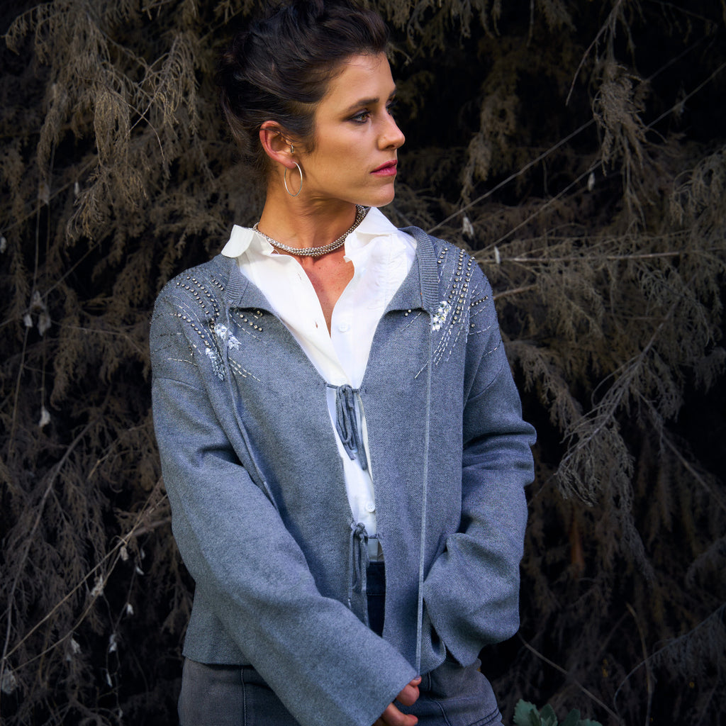 CARDIGAN ETHER GREY