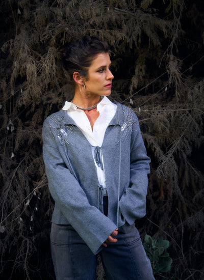 CARDIGAN ETHER GREY