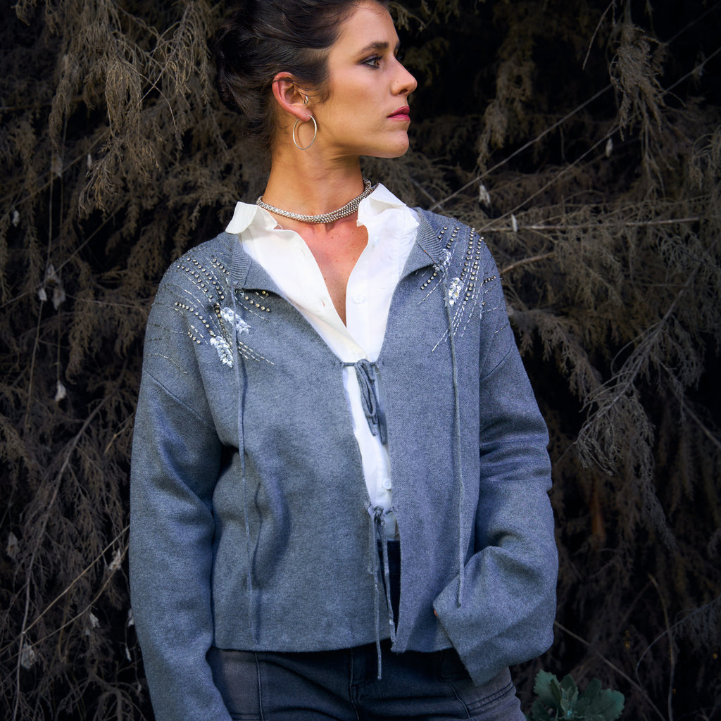 CARDIGAN ETHER GREY