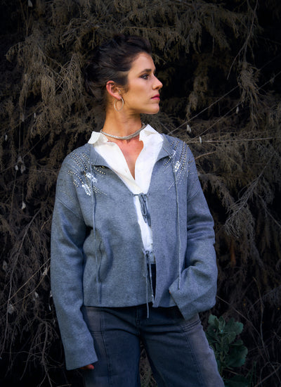 CARDIGAN ETHER GREY