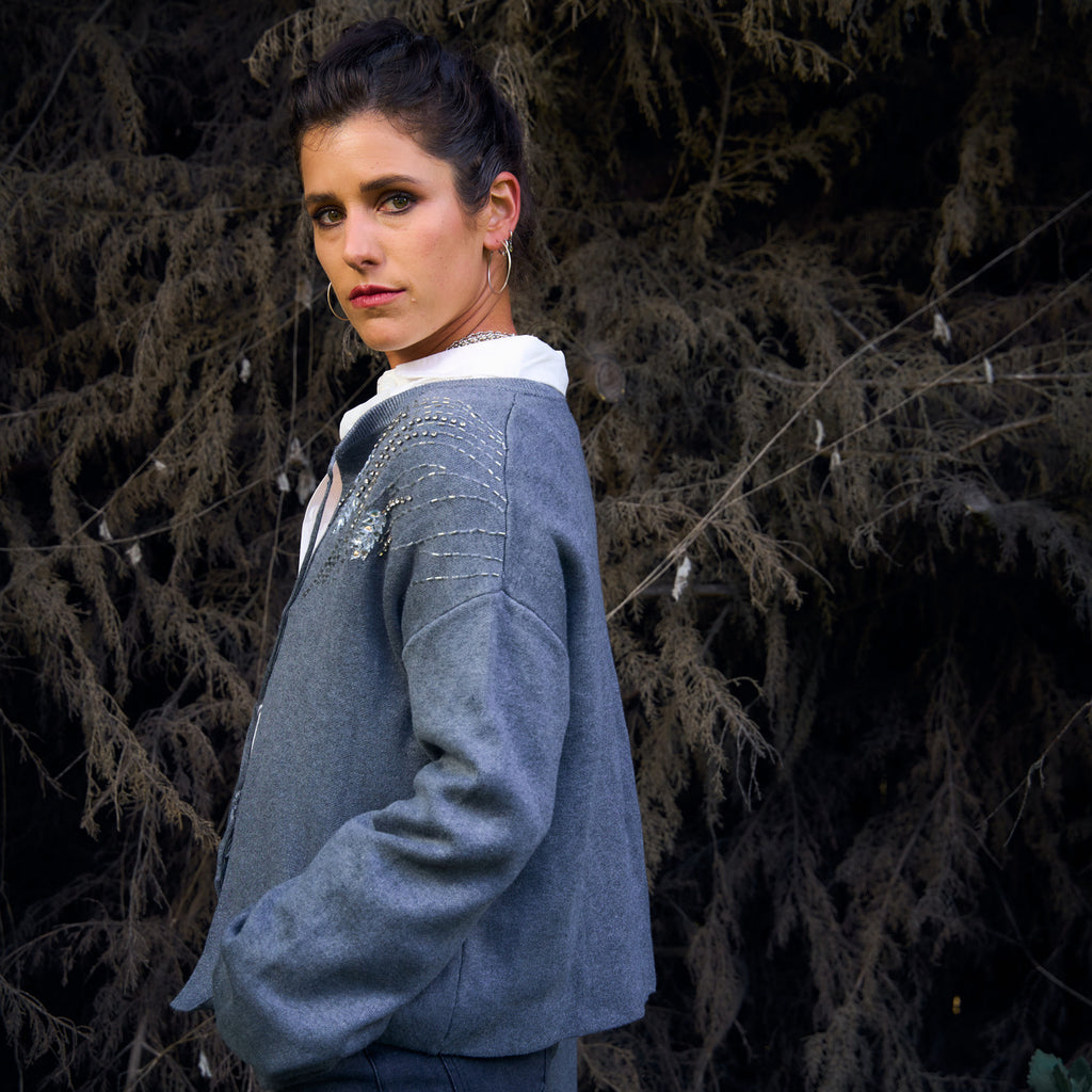 CARDIGAN ETHER GREY