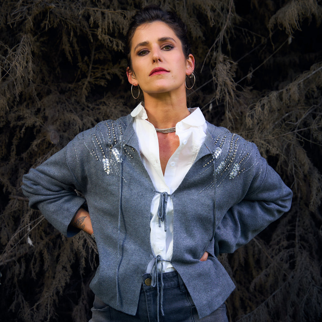 CARDIGAN ETHER GREY