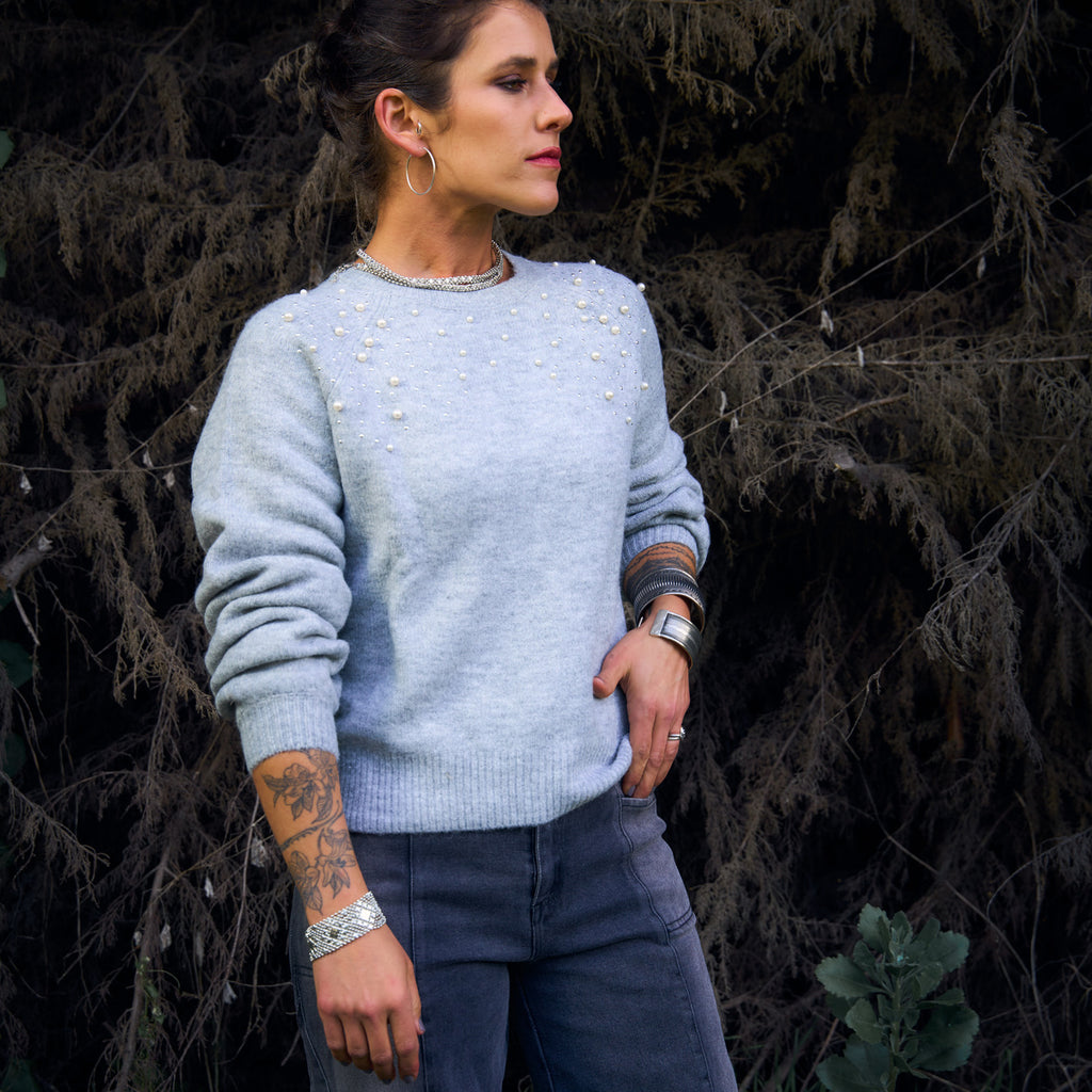 SWEATER PEARL GREY