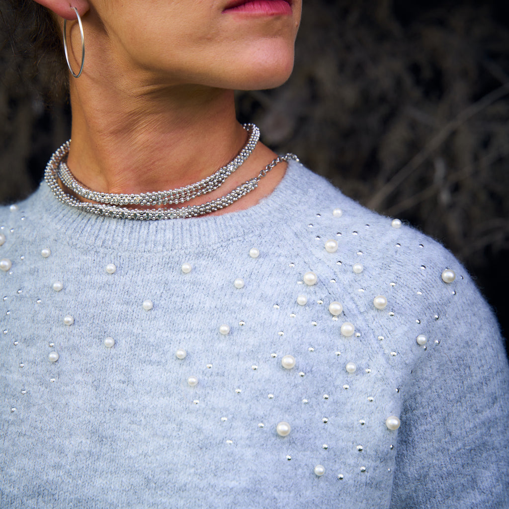 SWEATER PEARL GREY