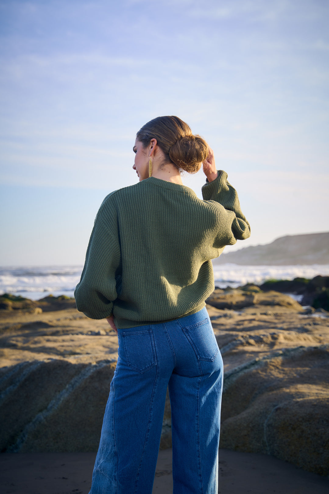 MIXED DENIM BLUE PANTS