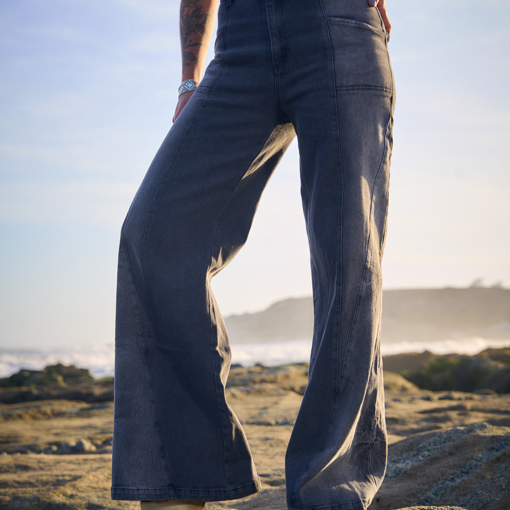 PANTALON MIXDED DENIM BLACK