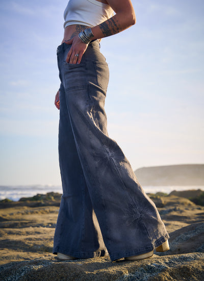 PANTALON MIXDED DENIM BLACK