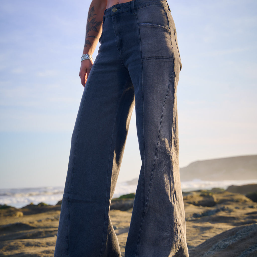 PANTALON MIXDED DENIM BLACK