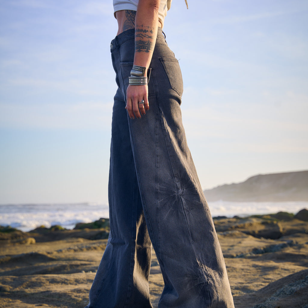 PANTALON MIXDED DENIM BLACK