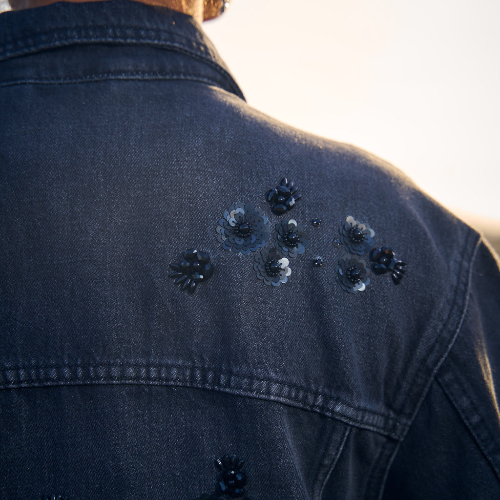 CHAQUETA FLOWERS ROCK BLACK